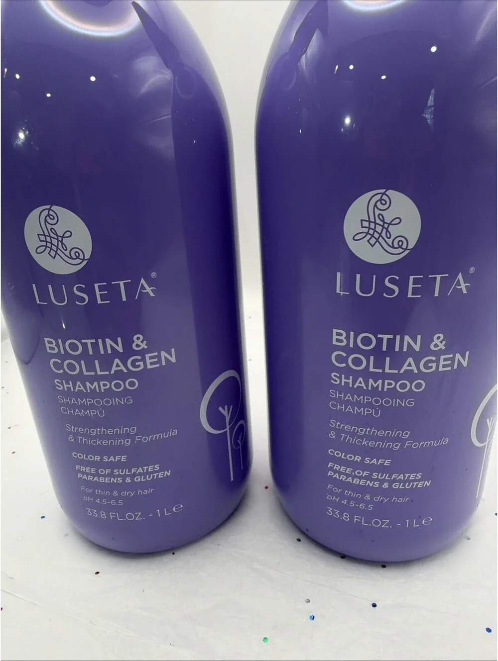 Luseta Biotin & Collagen Conditioner 33.8 oz Liter Lot of 2 Hair Thickening NEW